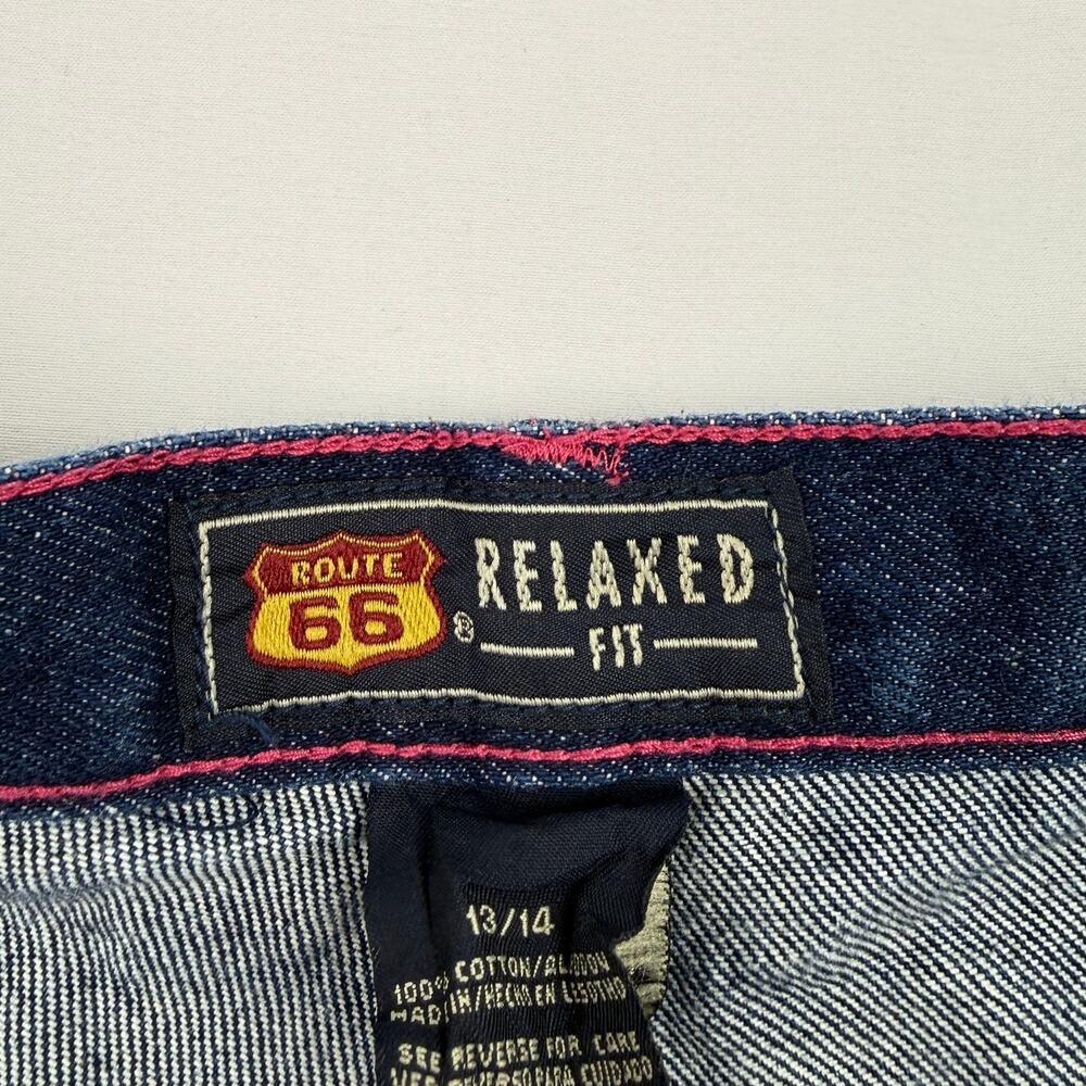 Route 66 Relaxed Fit Carpenter Jeans Blue Denim Workwear Skater Y2K Size 13/14 - Picture 9 of 11
